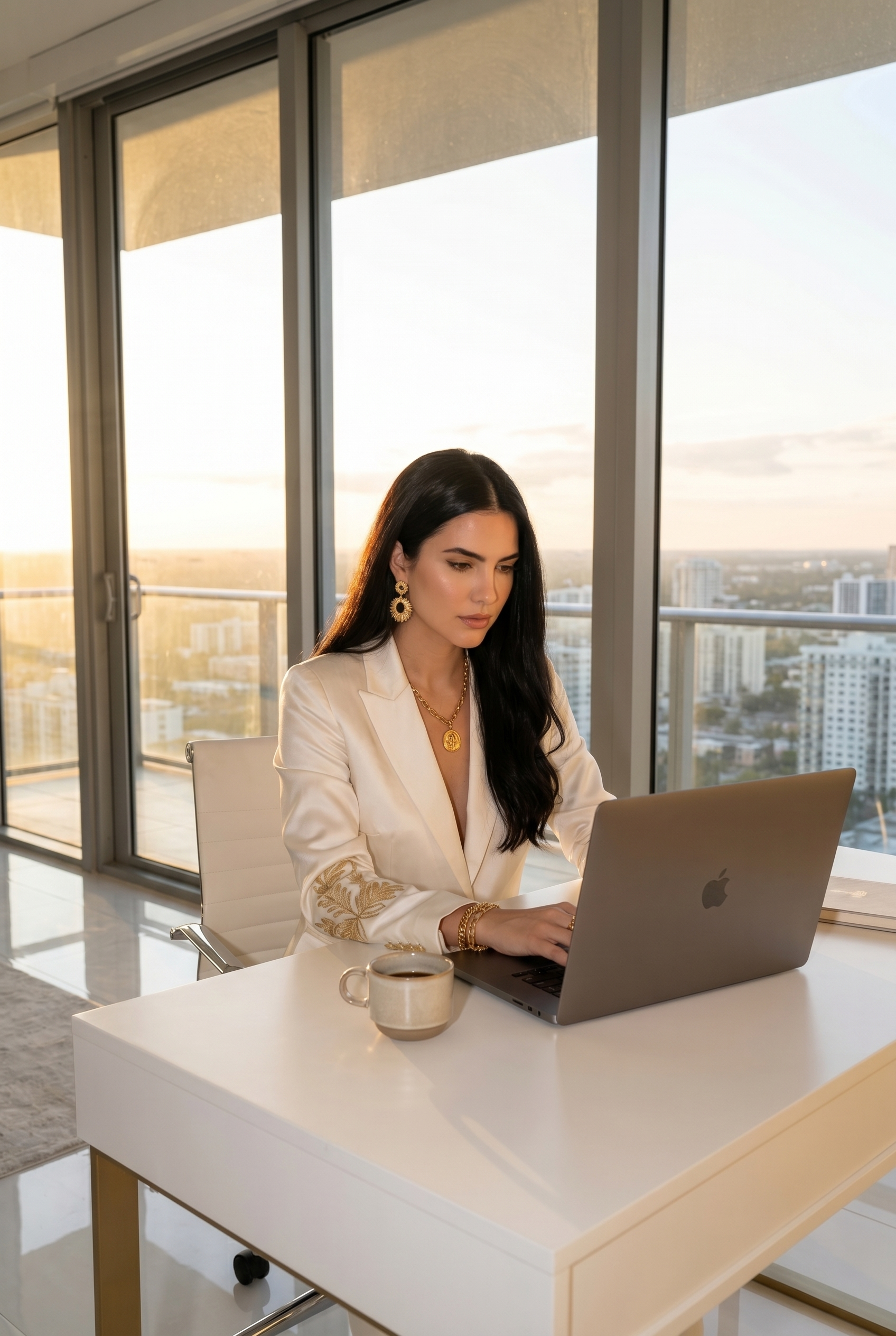 Aria White working